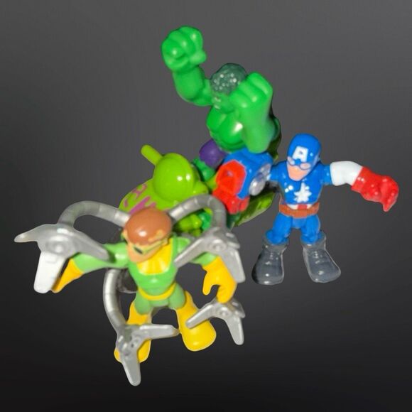 Playskool Marvel Super Hero Hulk Captain America Doc Ock Adventure Hero’s A12 - Picture 2 of 12